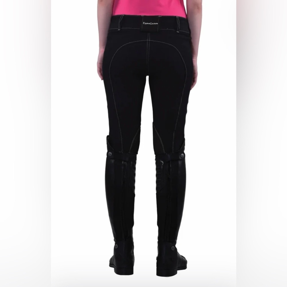Equine Couture Natasha black breeches with contrast stitching